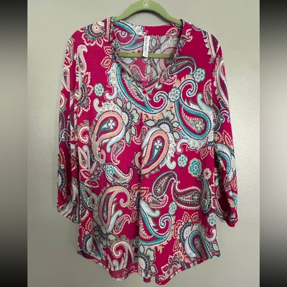 (2) Dear Scarlett Printed Tops Women’s Large - Picture 4 of 7